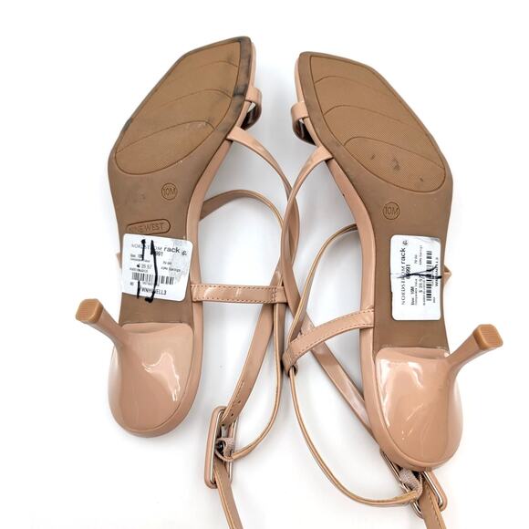 Nine West Hinell Kitten Heel Sandal Ankle Strap Warm Buff Size US10M EU41 - Picture 7 of 9